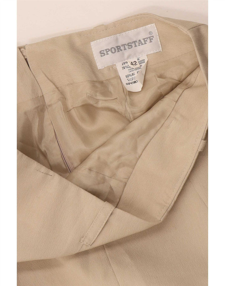 Sport Staff Womens Mini Skirt IT 42 Medium W32  Beige Rayon