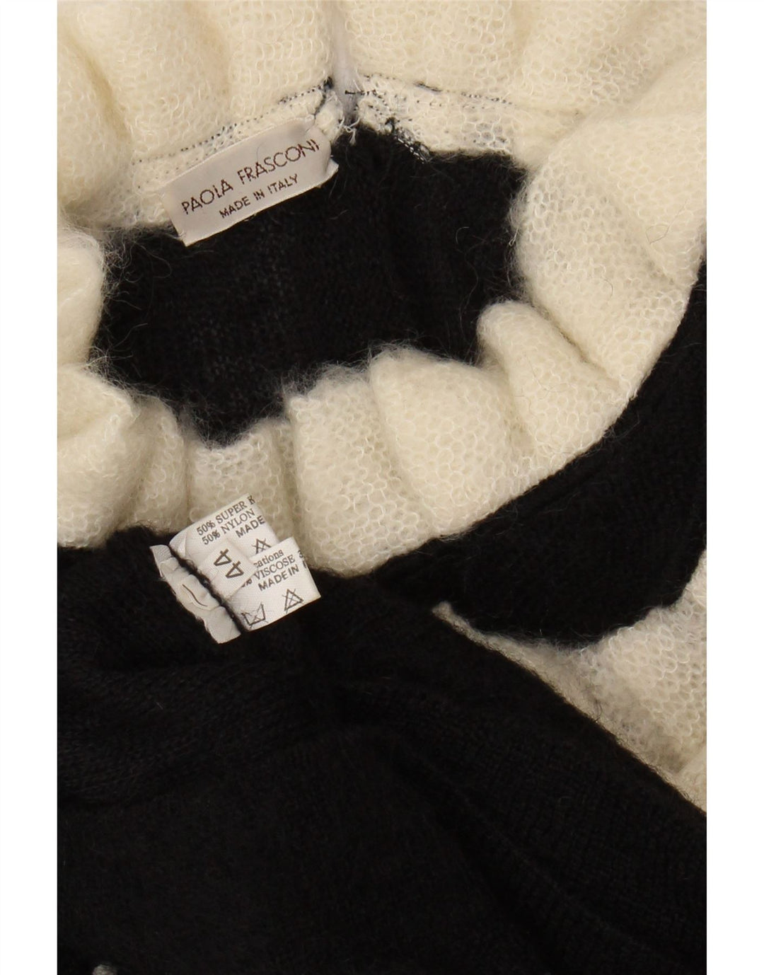 VINTAGE Womens Turtle Neck Jumper Sweater IT 44 Medium Black Floral