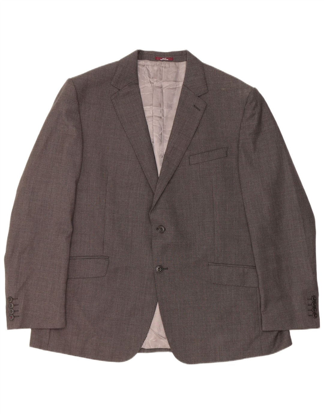 Marks & Spencer Mens Regular Fit 2 Button Blazer Jacket UK 46 XL Grey