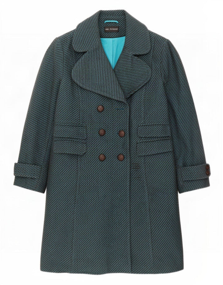 Marks & Spencer Womens Autograph Double Breasted Coat UK 20 2XL Green