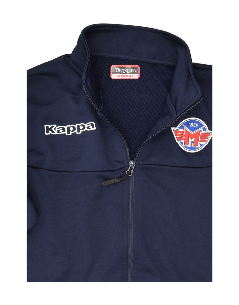 KAPPA Mens Tracksuit Top Jacket Medium Navy Blue Colourblock Polyester | Vintage Kappa | Thrift | Second-Hand Kappa | Used Clothing | Messina Hembry 