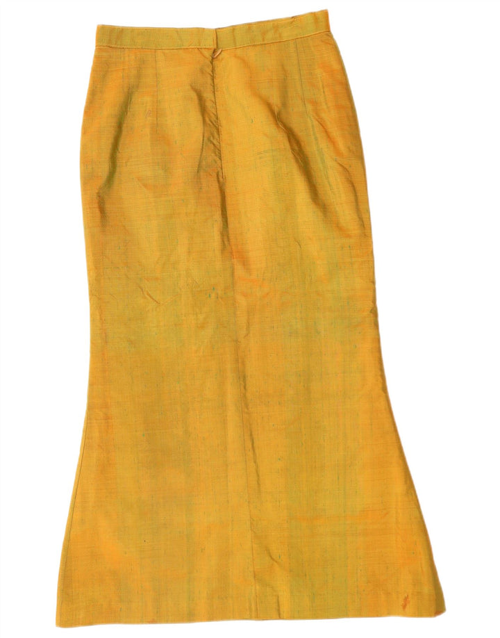 VINTAGE Womens Tulip Skirt W28 Medium Yellow Flecked