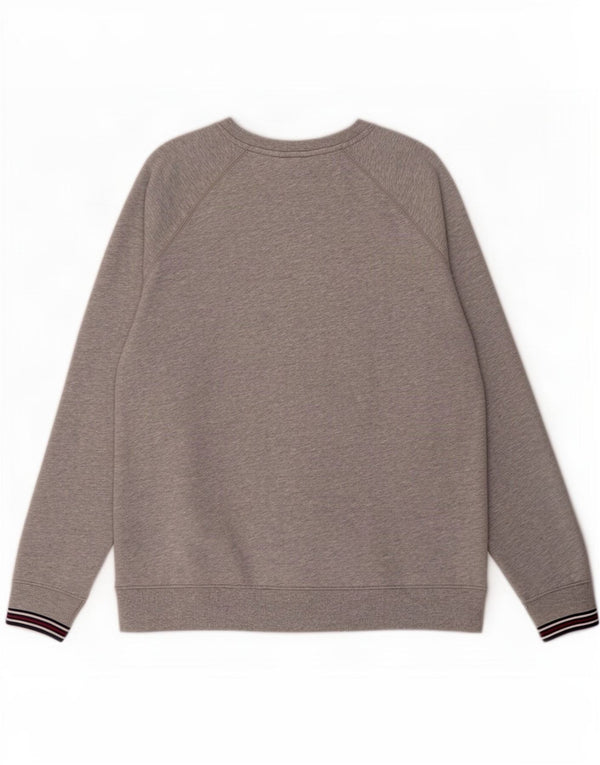 Fila Mens Graphic Sweatshirt Jumper Medium Grey Flecked Cotton
