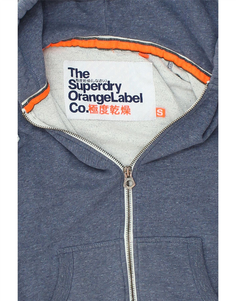 SUPERDRY Mens Zip Hoodie Sweater Small Blue Cotton | Vintage Superdry | Thrift | Second-Hand Superdry | Used Clothing | Messina Hembry 