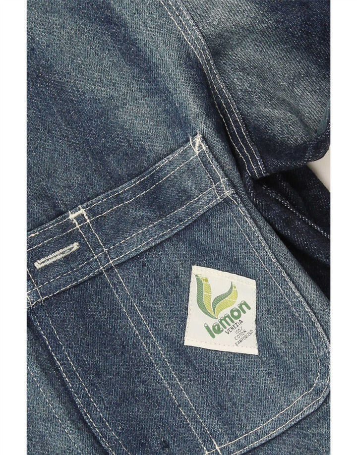 Lemon Mens Denim Jacket UK 36 Small Blue Cotton