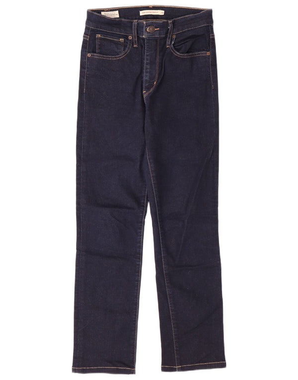LEVI'S Womens 724 High Rise Straight Jeans W28 L26  Navy Blue Cotton
