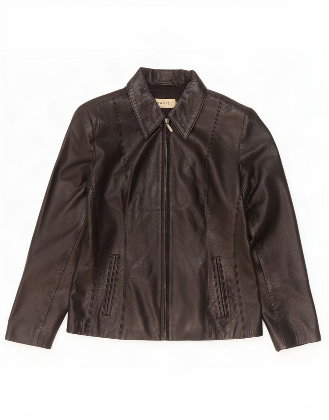 Vintage Womens Leather Jacket UK 12 Medium Black
