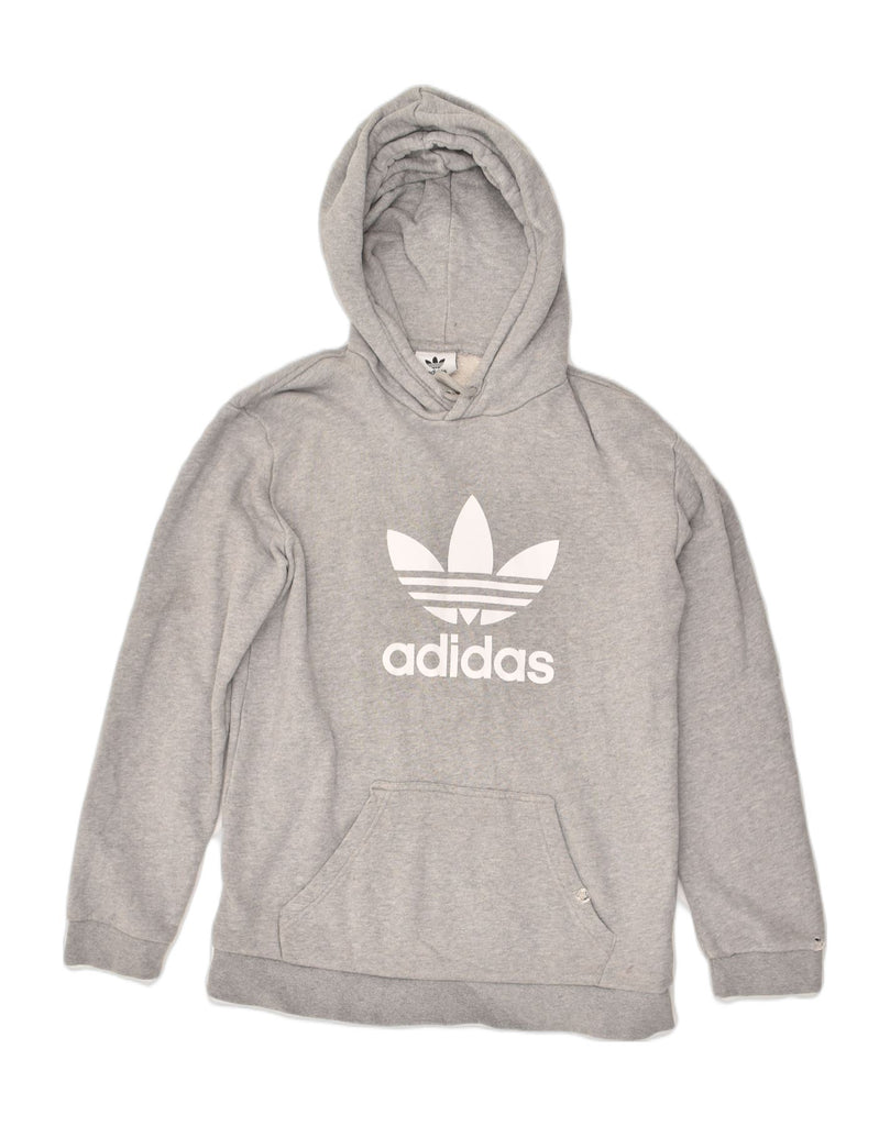 ADIDAS Mens Graphic Hoodie Jumper Small Grey Cotton | Vintage Adidas | Thrift | Second-Hand Adidas | Used Clothing | Messina Hembry 