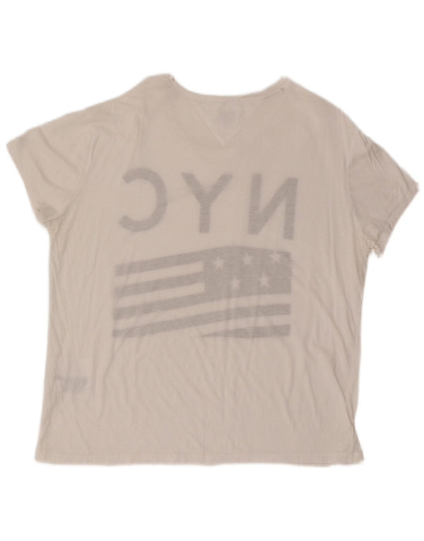 Tommy Hilfiger Mens Graphic T-Shirt Top XL White Cotton