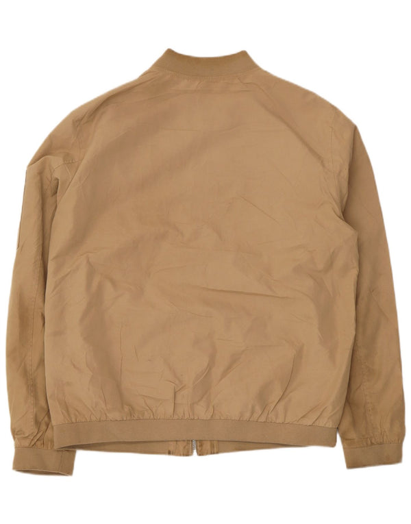 Jack & Jones Mens Bomber Jacket UK 42 XL Beige Polyester