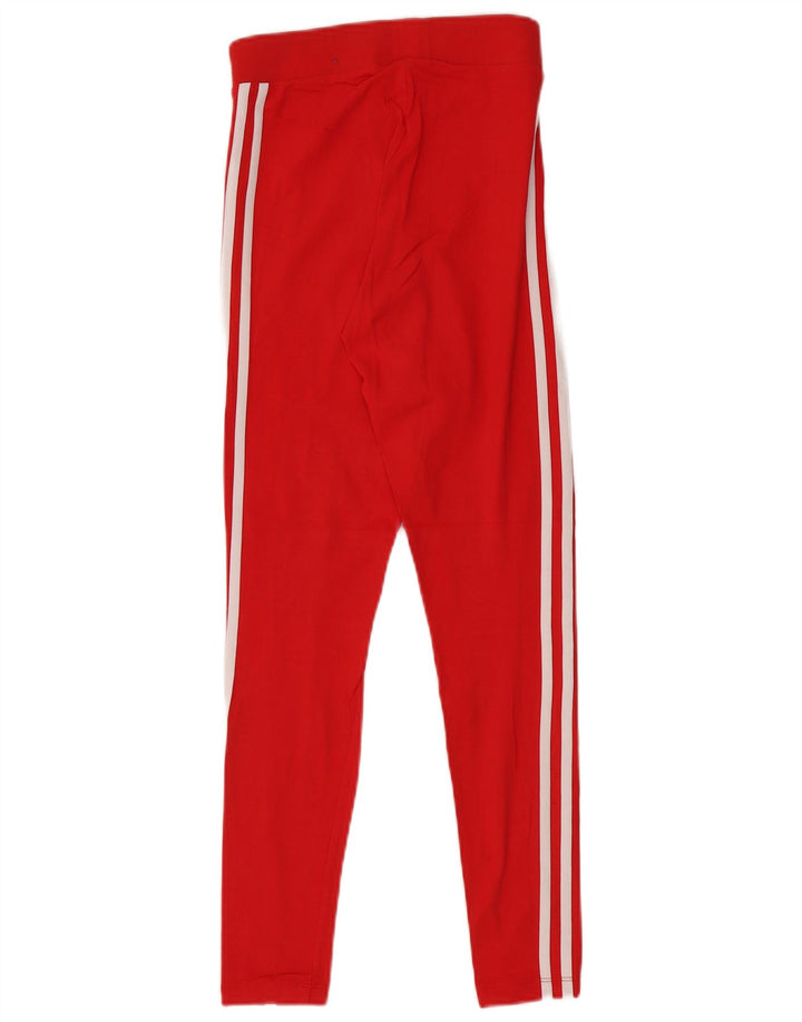Adidas Womens Leggings UK 10 Small Red Cotton