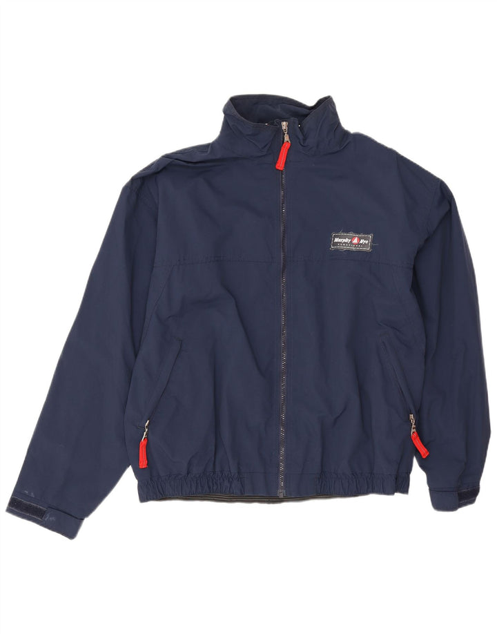 Murphy & Nye Mens Rain Jacket UK 38 Medium Navy Blue Polyamide