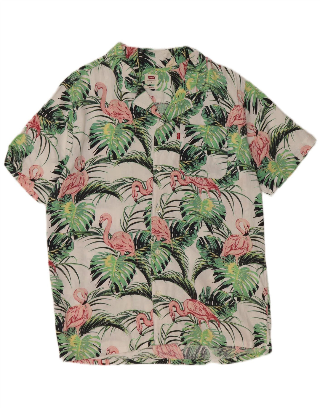 Levi's Mens Short Sleeve Shirt Small Multicoloured Floral Hawaiian