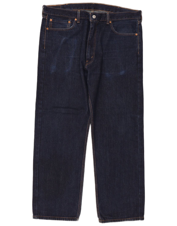 Levi's Mens 505 Straight Jeans W40 L29 Navy Blue Cotton