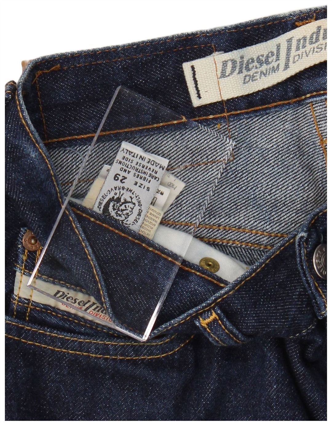 DIESEL Mens Bootcut Jeans W29 L33 Navy Blue Cotton