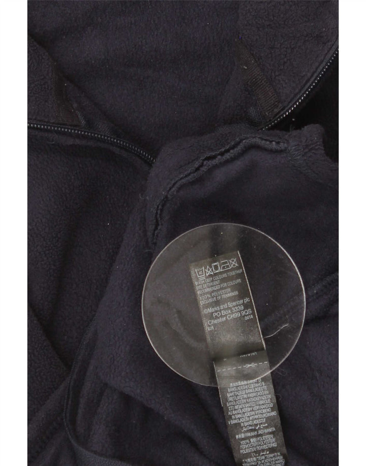 Marks & Spencer Womens Fleece Jacket UK 20 2XL Navy Blue Polyester