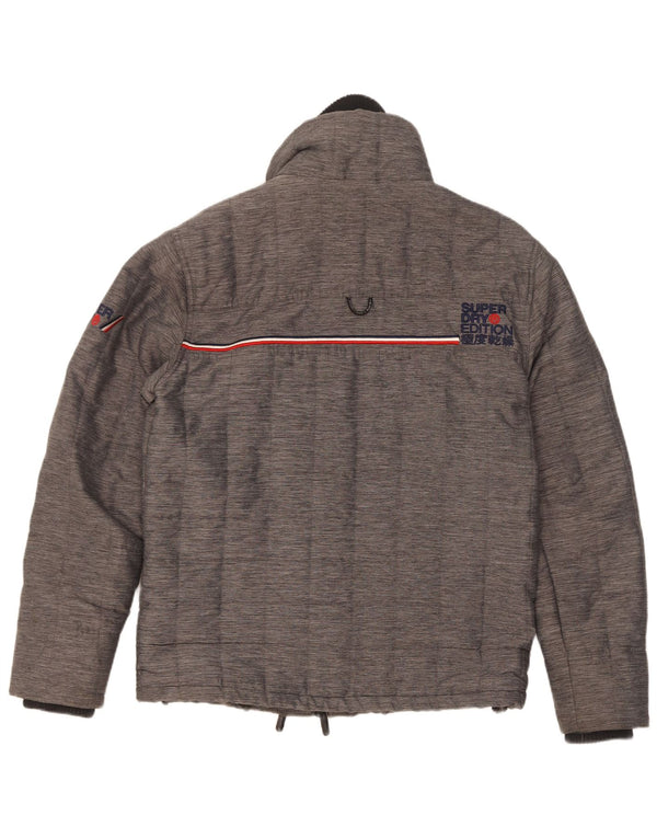 Superdry Mens The Windcheater Windbreaker Jacket UK 38 Medium Grey Flecked