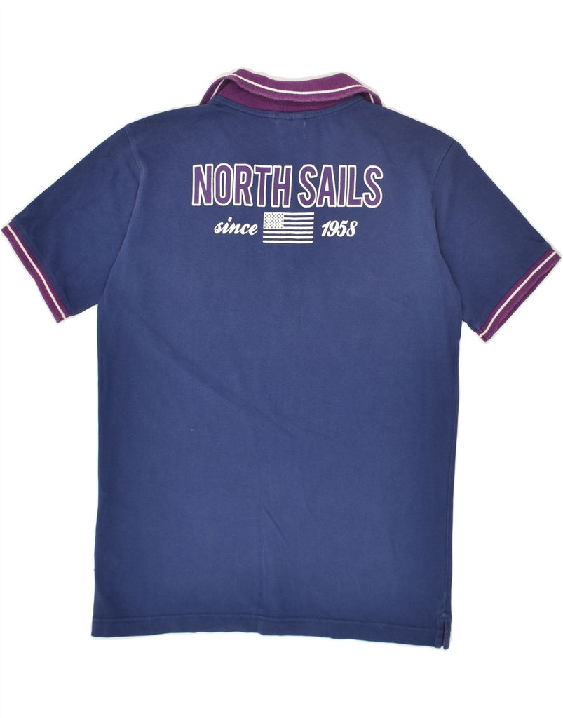 NORTH SAILS Boys Graphic Polo Shirt 13-14 Years Blue Cotton | Vintage North Sails | Thrift | Second-Hand North Sails | Used Clothing | Messina Hembry 