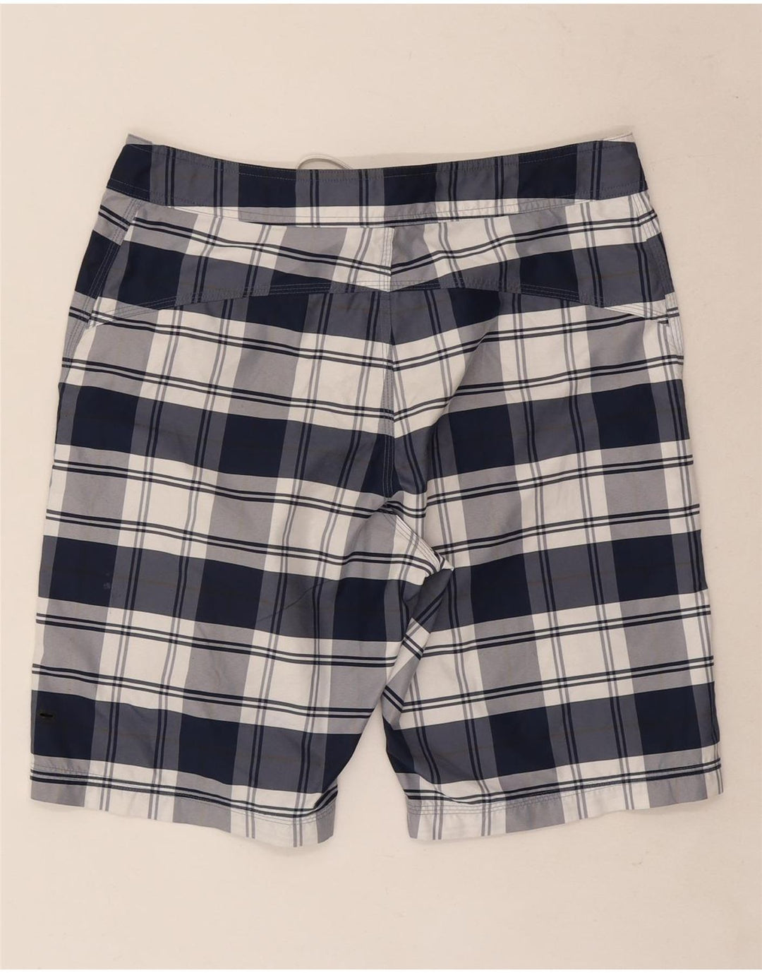 Nike Mens Swimming Shorts Medium Navy Blue Check Polyester