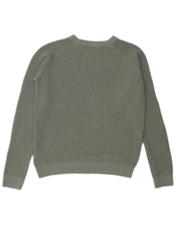 Marks & Spencer Boys Crew Neck Jumper Sweater 13-14 Years Green Cotton