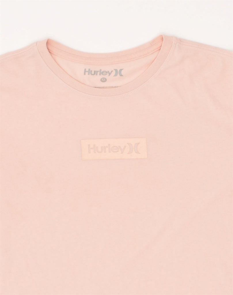 HURLEY Womens Graphic T-Shirt Top UK 14 Medium Pink Cotton | Vintage Hurley | Thrift | Second-Hand Hurley | Used Clothing | Messina Hembry 