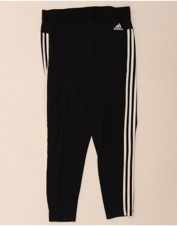 Adidas Womens Crop Leggings UK 12 Medium Black