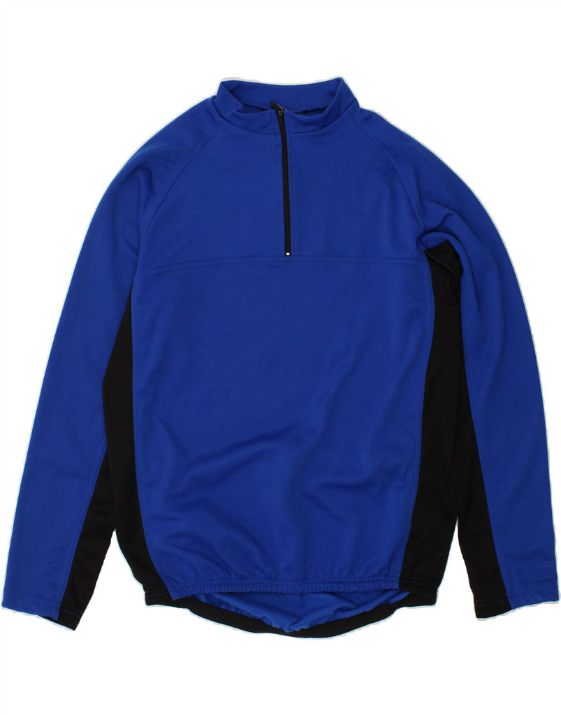 TCM Mens Zip Neck Pullover Tracksuit Top XL Blue Colourblock Polyester Vintage TCM and Second-Hand TCM from Messina Hembry 