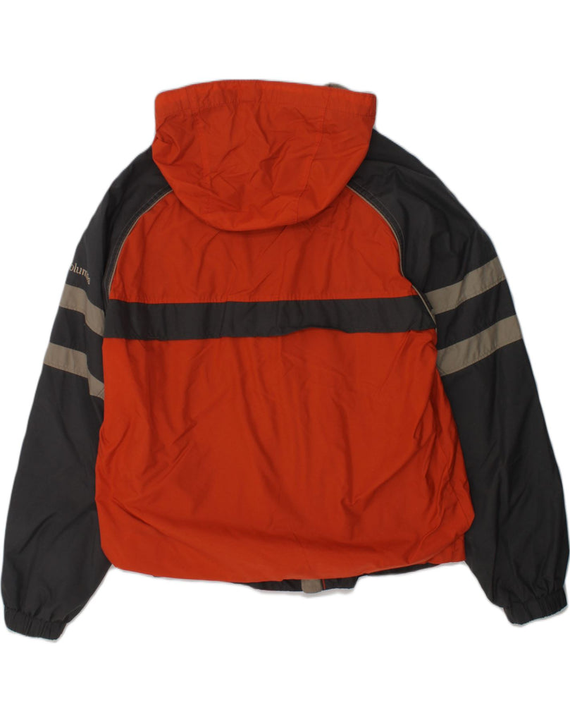 COLUMBIA Boys Hooded Rain Jacket 10-11 Years Red Colourblock Polyamide | Vintage Columbia | Thrift | Second-Hand Columbia | Used Clothing | Messina Hembry 