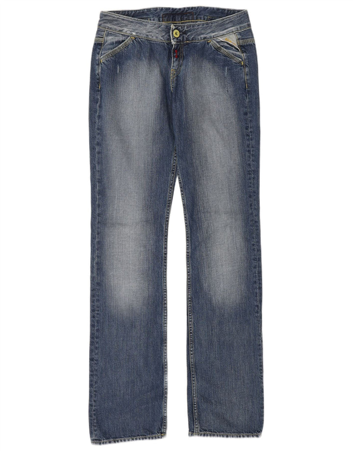 Replay Womens Straight Jeans W28 L34 Blue Cotton