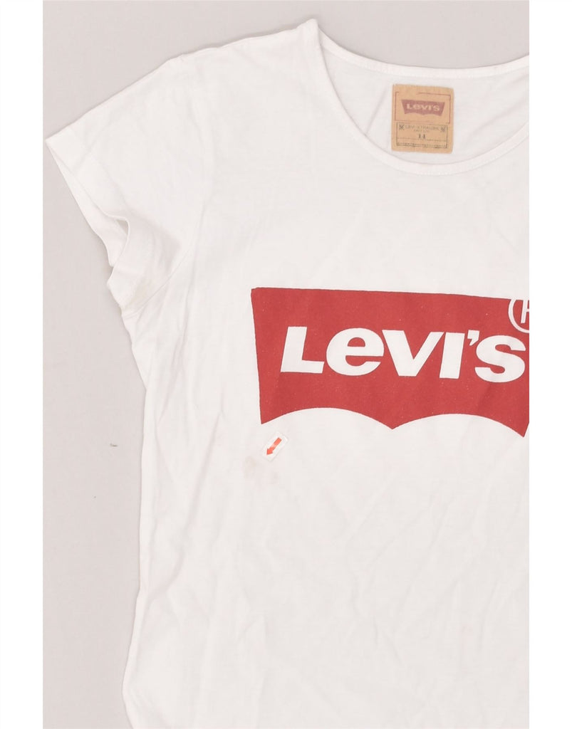 LEVI'S Girls Graphic T-Shirt Top 13-14 Years White Cotton | Vintage Levi's | Thrift | Second-Hand Levi's | Used Clothing | Messina Hembry 