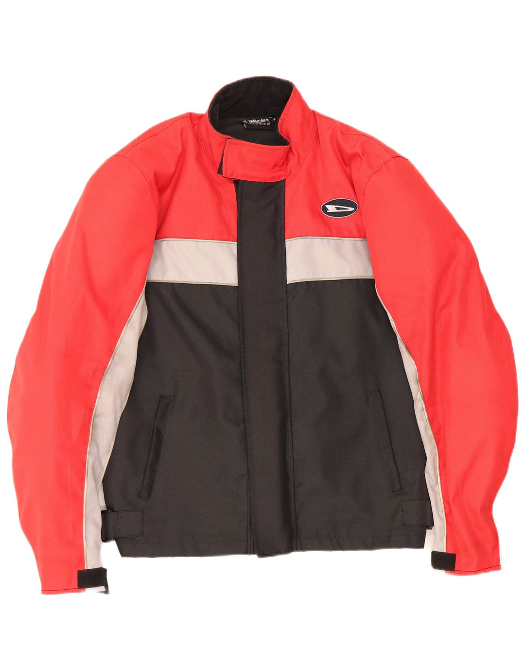 Vintage Mens Racer Jacket UK 36 Small Red Colourblock