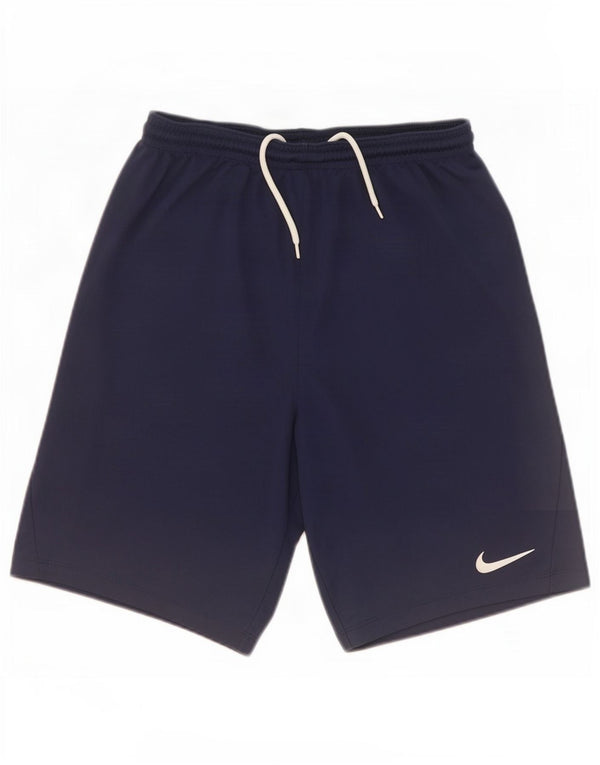 Nike Boys Dri Fit Sport Shorts 13-14 Years XL Navy Blue Polyester