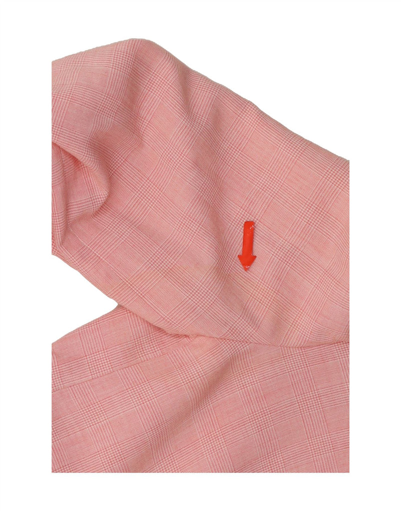 LAURA BIAGIOTTI Womens 3 Button Blazer Jacket IT 46 Large Pink Check Vintage Laura Biagiotti and Second-Hand Laura Biagiotti from Messina Hembry 