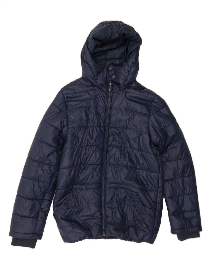 BEN SHERMAN Boys Hooded Padded Jacket 12-13 Years Navy Blue Nylon Vintage Ben Sherman and Second-Hand Ben Sherman from Messina Hembry 