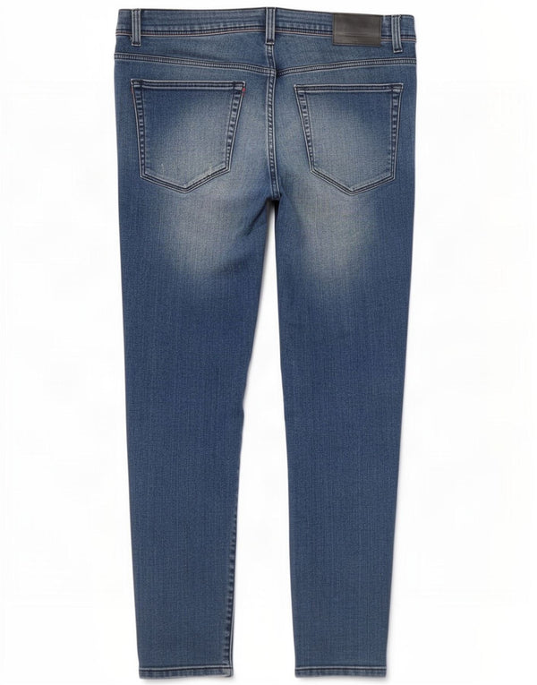 Zara Womens Z1975 Crop Skinny Jeans EU 42 Large W32 L26 Blue Cotton