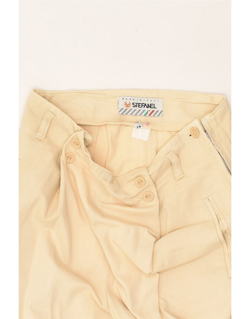 STEFANEL Womens Slim Casual Trousers IT 42 Medium W28 L24  Beige | Vintage Stefanel | Thrift | Second-Hand Stefanel | Used Clothing | Messina Hembry 