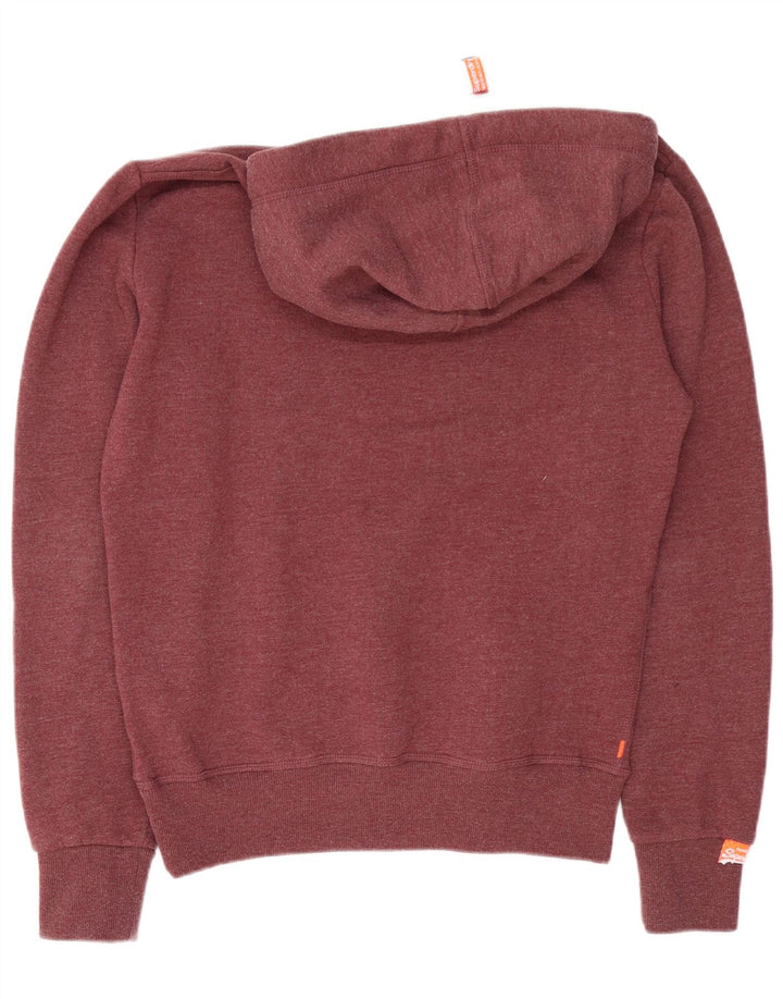 Superdry Mens Graphic Hoodie Jumper Medium Burgundy Cotton