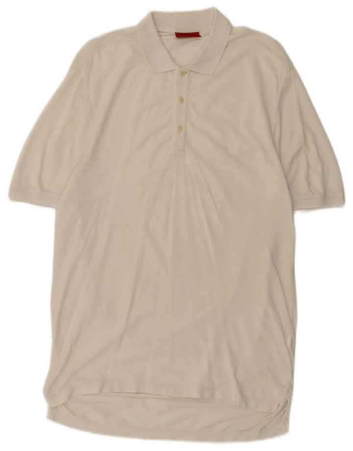Hugo Boss Mens Polo Shirt Small White Cotton