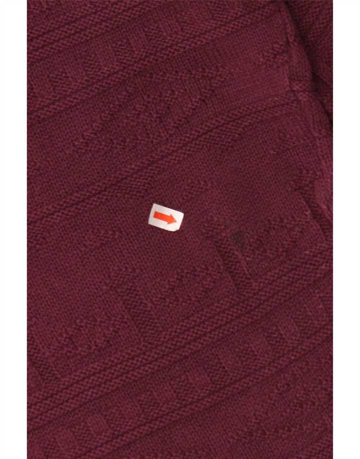 VINTAGE Mens Crew Neck Jumper Sweater Large Burgundy
