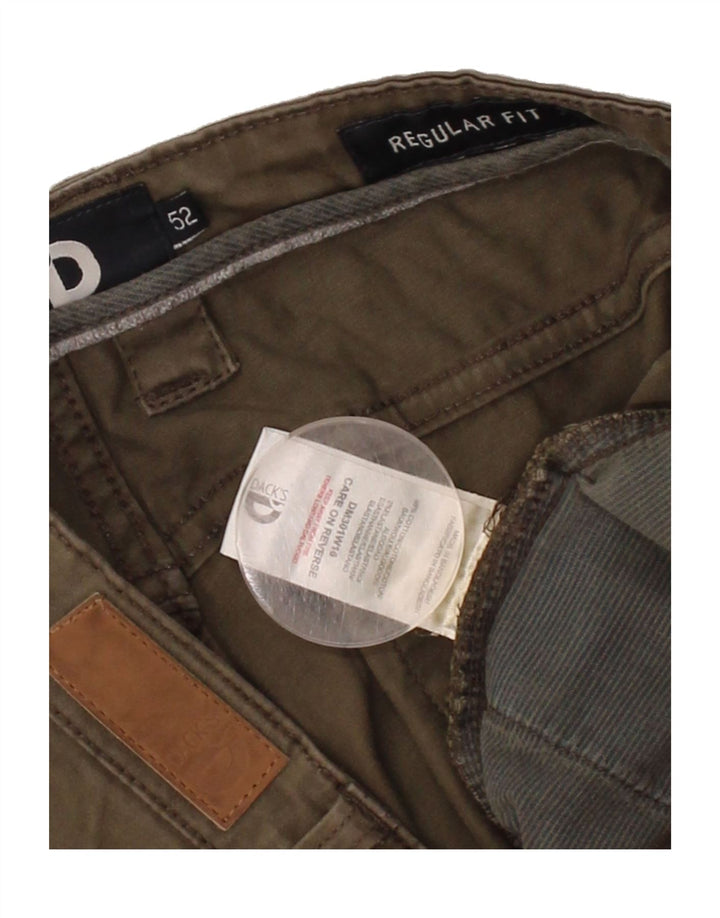 DACK'S Mens Regular Fit Casual Trousers IT 52 XL W40 L31 Brown Cotton Vintage Dack's and Second-Hand Dack's from Messina Hembry 