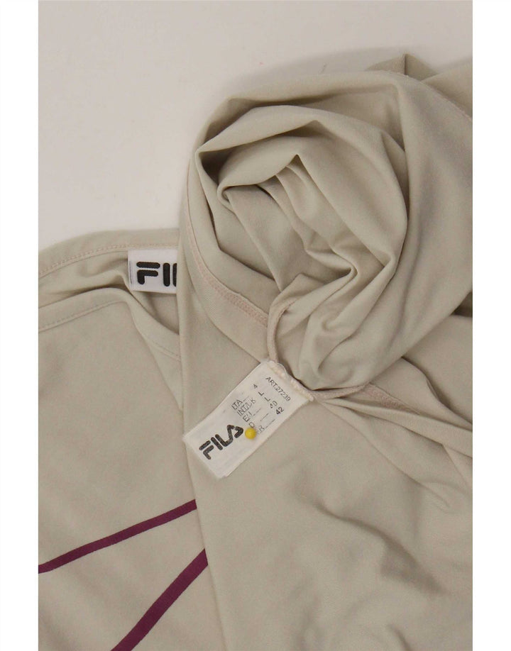 Fila Womens Crop Cami Top UK 14 Large Beige Polyamide
