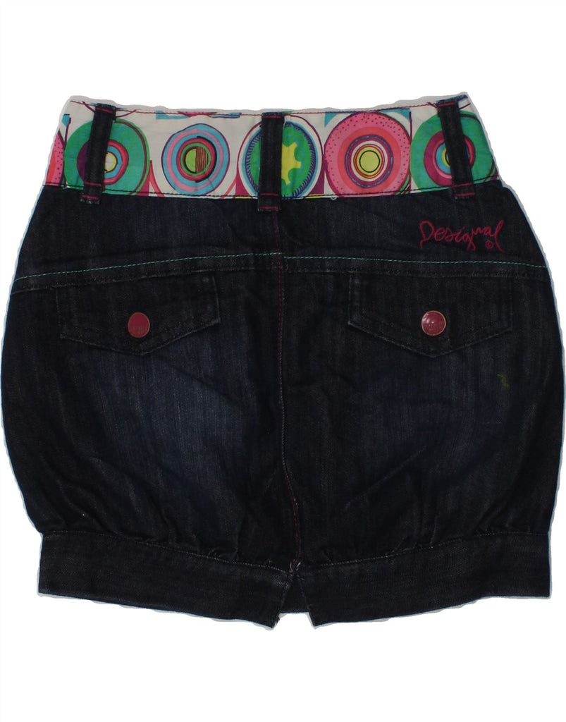 DESIGUAL Girls Denim Bubble Skirt 7-8 Years W22  Navy Blue Cotton | Vintage Desigual | Thrift | Second-Hand Desigual | Used Clothing | Messina Hembry 