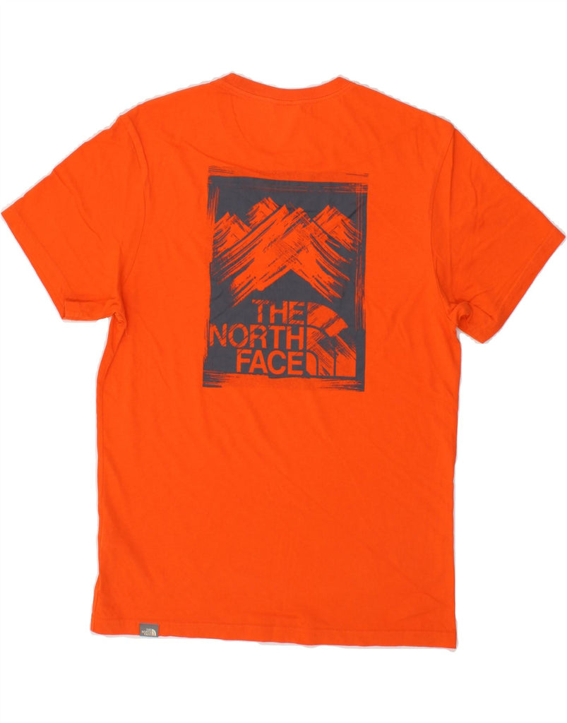 THE NORTH FACE Mens Graphic T-Shirt Top Small Orange Cotton Vintage The North Face and Second-Hand The North Face from Messina Hembry 