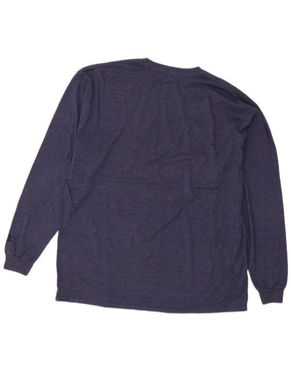 Champion Mens Top Long Sleeve 2XL Navy Blue