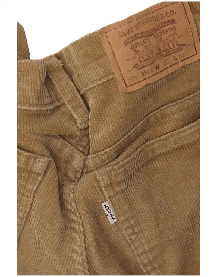 LEVI'S Mens 630 Straight Corduroy Trousers W31 L29 Beige Cotton