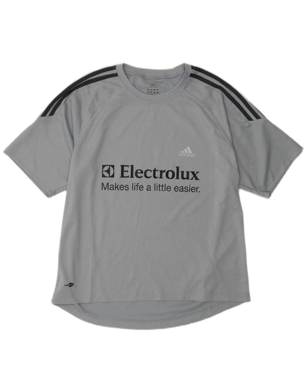 Adidas Mens Climalite Graphic T-Shirt Top Large Grey Polyester