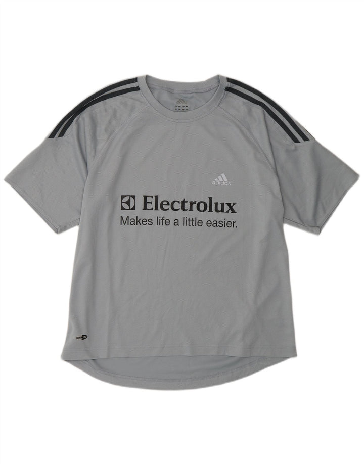 Adidas Mens Climalite Graphic T-Shirt Top Large Grey Polyester