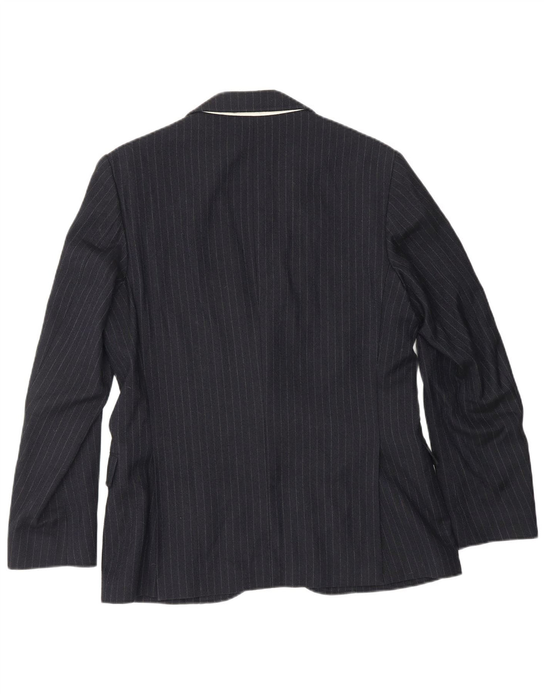 GANT Mens Tailored Fit Blazer Jacket IT 46 Small Navy Blue Striped