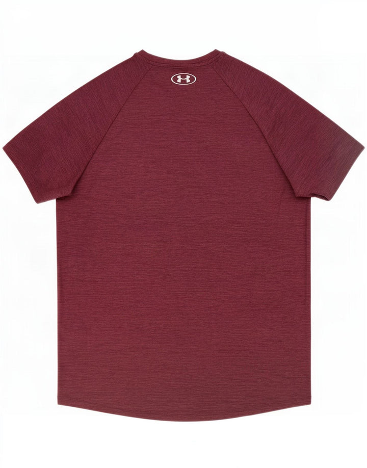 Under Armour Mens T-Shirt Top Medium Burgundy Polyester
