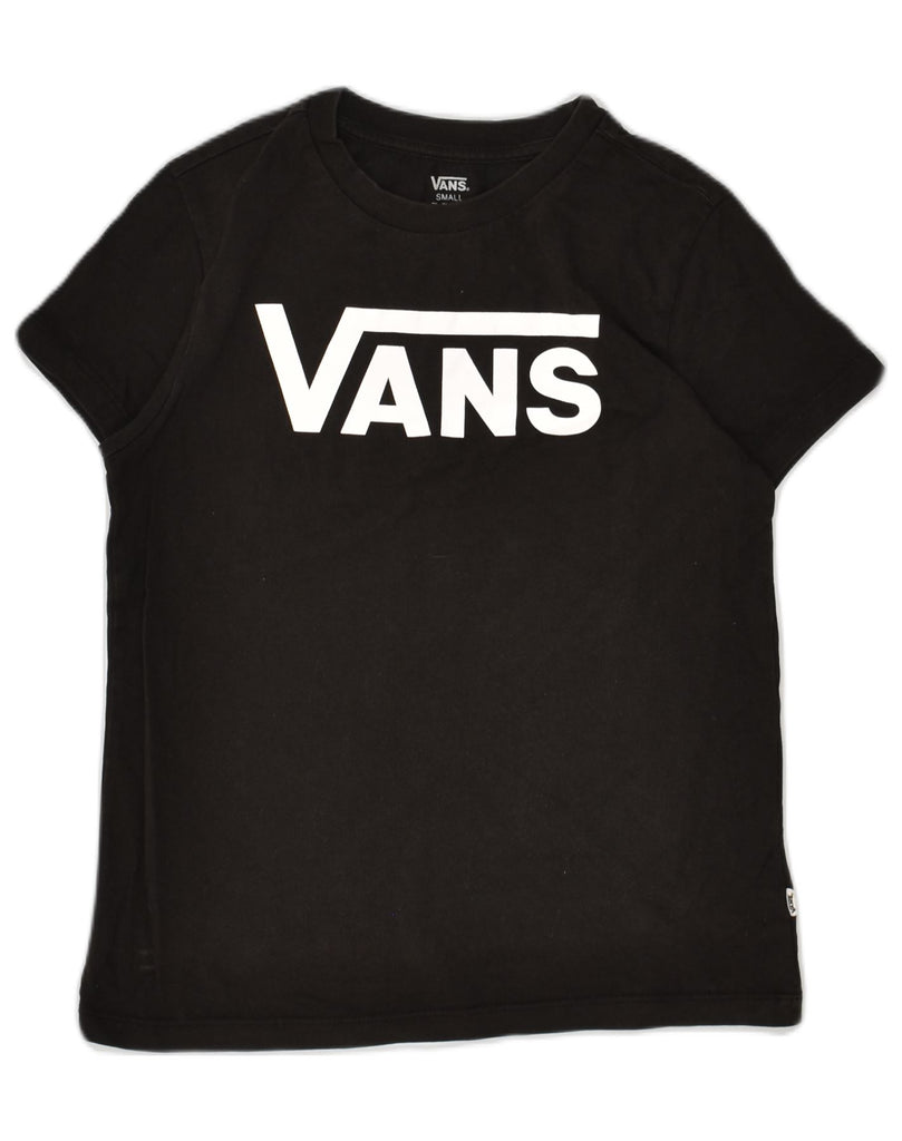 VANS Womens Graphic T-Shirt Top UK 8 Small Black Cotton | Vintage Vans | Thrift | Second-Hand Vans | Used Clothing | Messina Hembry 